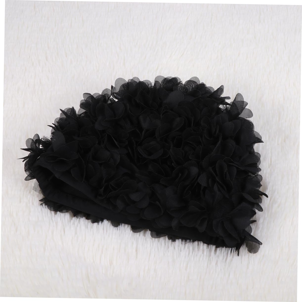 VANZACK 3piezas Gorro De Natación Forma De De para Mujer Diseño Elegante Color Negro Cómodo y Antideslizante para Piscina y Baño