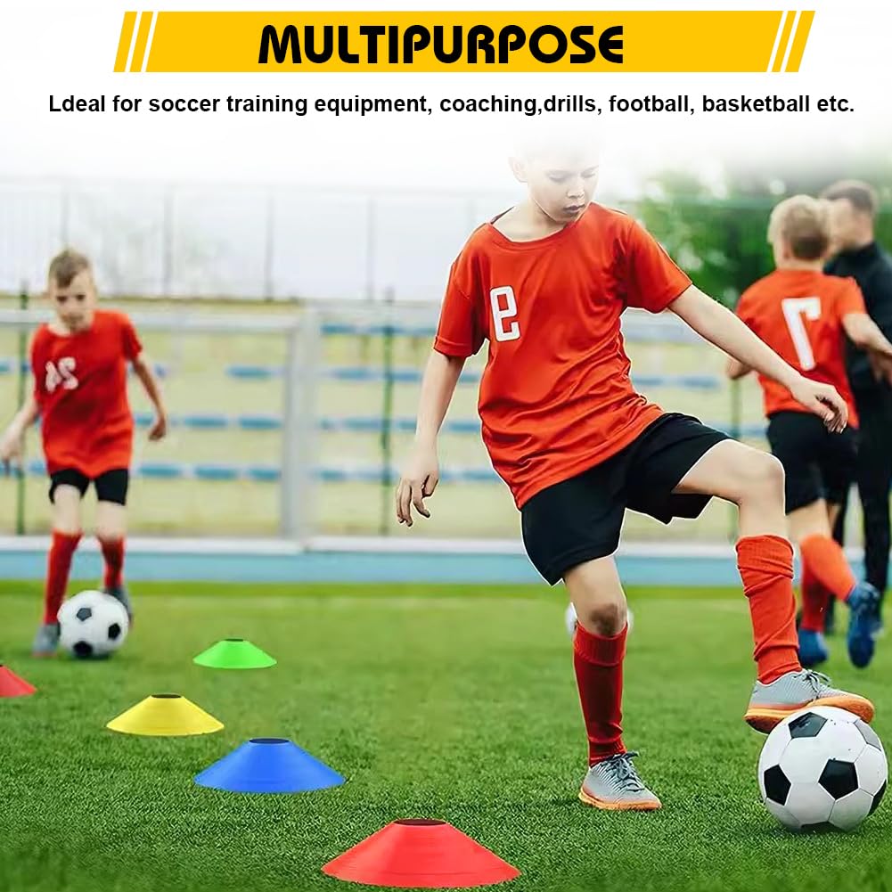 Slalomstangen-Set für Fußball, Agility-Training, inklusive Stangen, 6 Stück, Agility-Leiter, 10 Fußballkegel, Springseil für Geschwindigkeitstraining, Fußballtraining, Basketball und Fitness