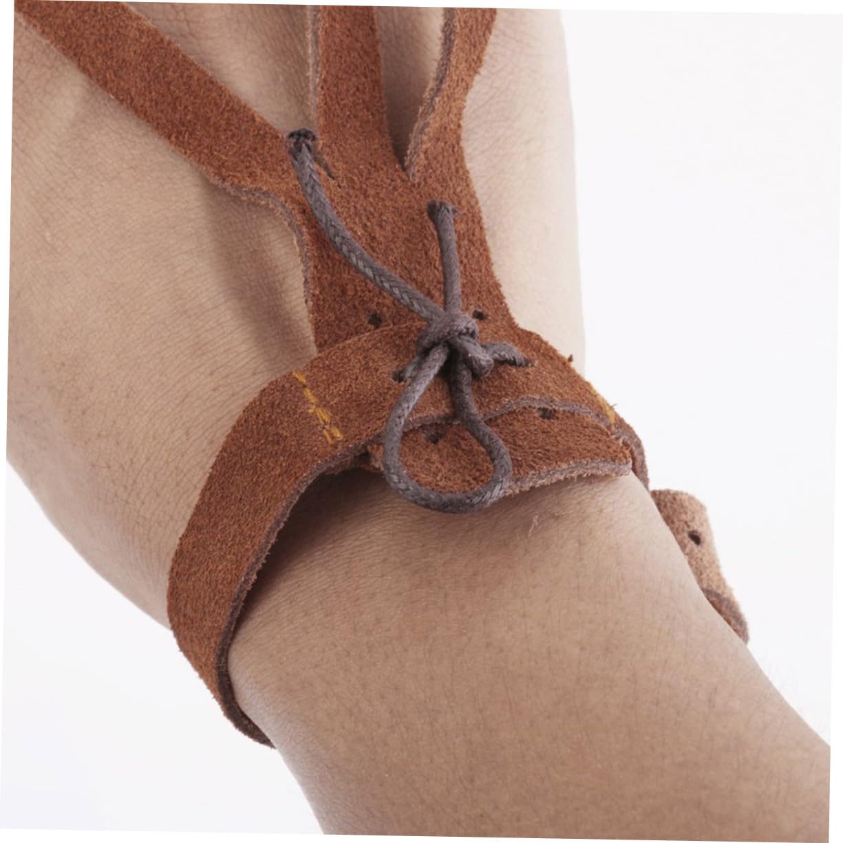 Toddmomy Finger Guard Longbow Shooting Glove 3-Finger Glove Pu Alloy Snap Buckle Adjustable Wrist Strap