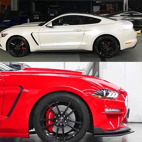 Miniatura 3 de WASHLA Defensa lateral de fibra de carbono para Ford Mustang Shelby GT350 2019UP parachoques delantero aletas divisores salida de aire cubiertas