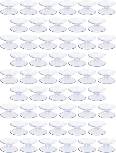 Miniatura 1 de Pawfly Paquete de 50 ventosas de doble cara de 0.8 pulgadas de PVC transparente de plástico para espejo de mesa de vidrio