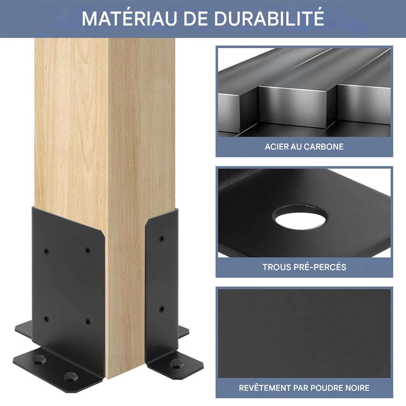 Montaje De Poste Soporte Hormigón Con Tapa Montaje