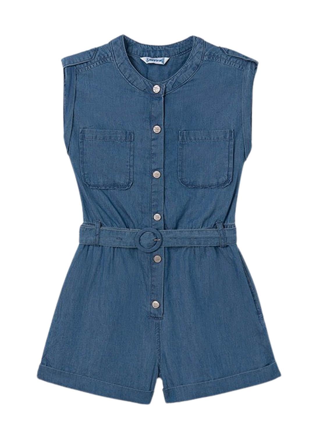 Mayoral Chándal Jumpsuit para niña 06858 6858 algodón 56 azul original PE 2024
