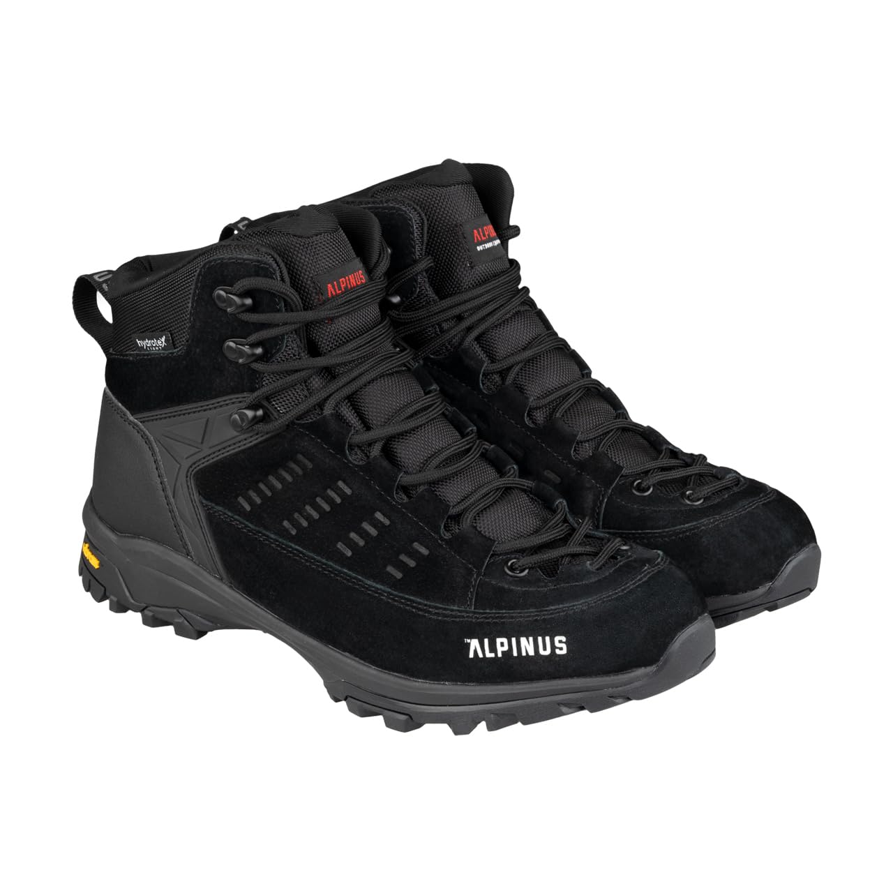 Alpinus - Buty Trekkingowe Męskie Brasil Plus M, Buty Turystyczne, Górskie, Hikingowe, czarne JS18659