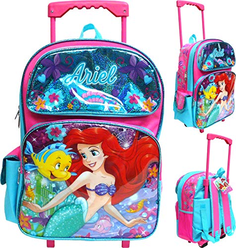 Disney The Little Mermaid Ariel: Mochila escolar grande para niña  40 6 cm