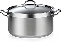Cooks Standard 9 Quart Dutch Oven with Lid - Professional 18/10 Stainless Steel Stockpot, Induction Compatible, Oven Safe 500°F