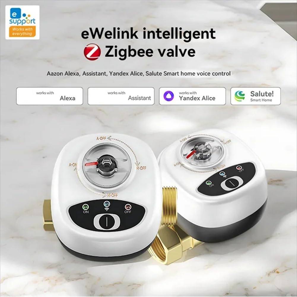 Kontroler Zaworu Inteligentnego Zigbee, Zawór Kulowy, Aplikacja, Pilot Zdalnego Sterowania, Wodoodporny Zawór Wodny IP65, Współpracuje z Alexą, DN20