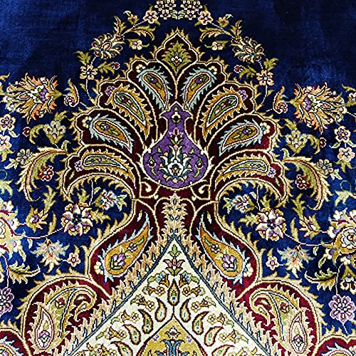 RUG 100% handgemaakt getuft rood klassiek Perzisch stijl hand-geknoopt zijde tapijt gebruik voor showroom of woonkamer… - Afbeelding 4