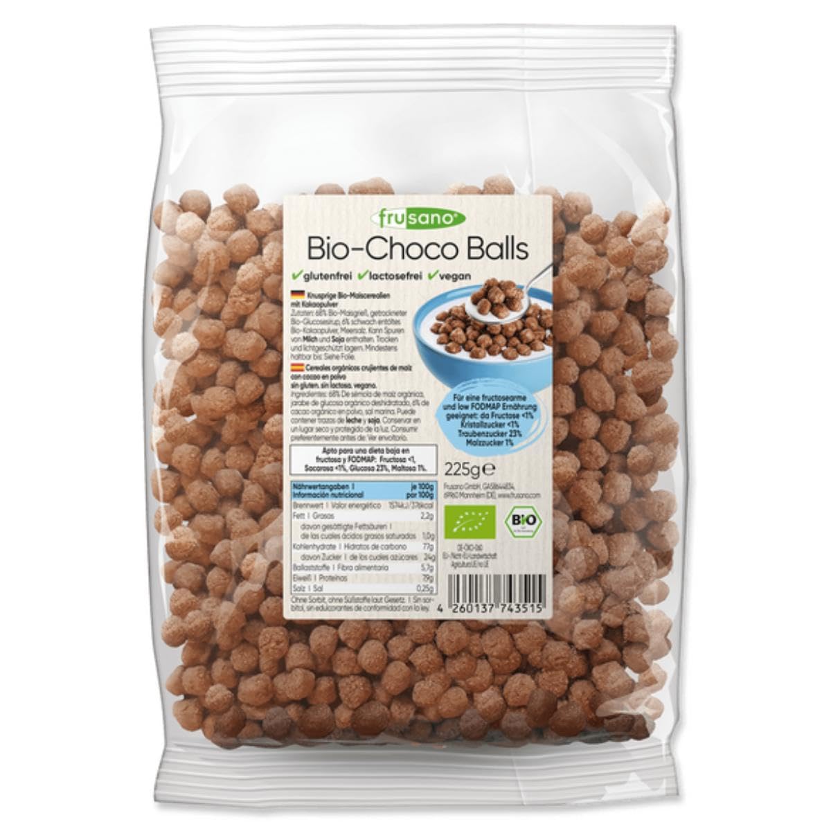 Choco balls orgánicos 225 g (Chocolate)