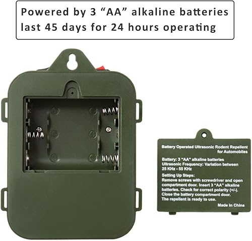 Miniatura 4 de Glaobule Paquete de 2 repelentes de ratones, funciona con pilas, ultrasónico, disuasorio de ratas para interiores, repelente de roedores, ático,