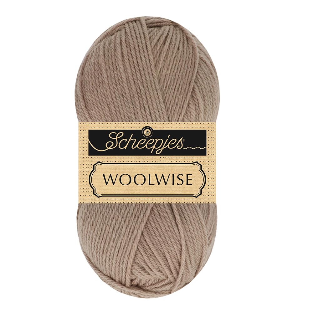 Fil pour crochet Scheepjes Woolwise de qualité supérieure coloris 709 Taupe Sable 100g