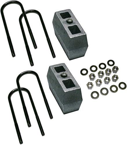 RealTruck SUPERLIFT SUSPENSION Kit de bloque de 4 pulgadas para Ford F-150 | Bloques de elevación trasera, pernos en U y herrajes | 1649 |