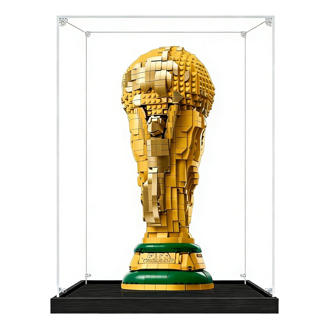 Acryl Vitrine Kompatibel Mit Editions Sports Offizieller Pokal der FIFA Fußball-Weltmeisterschaft, Schaukasten Showcase Staubdichte Display Case für 43020 - Nicht Enthalten Modellbausatz