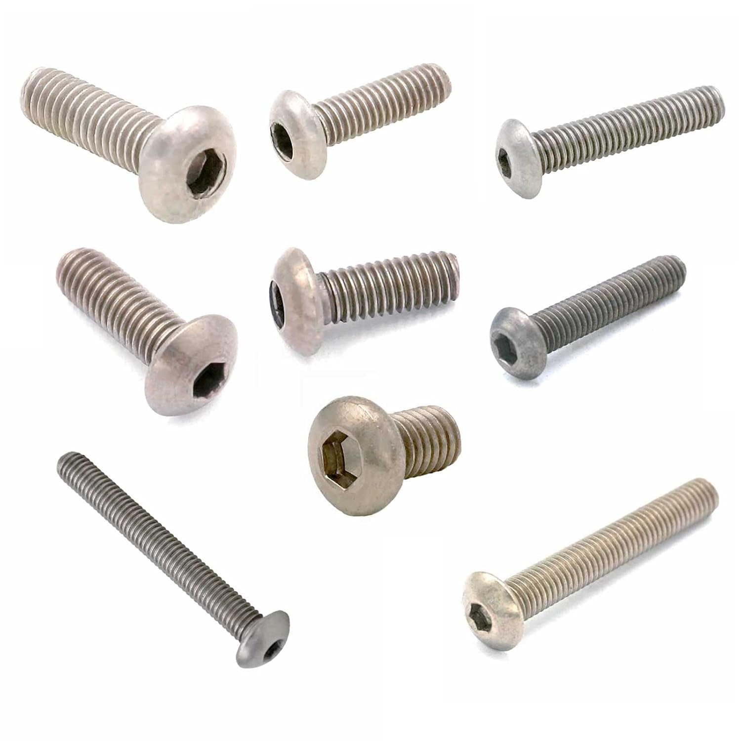 Sorekarain LOT 20 M6 x 60mm GR2 Titanium Hex Socket Dome Cap Screw Bolt Anti Acid Corrosion