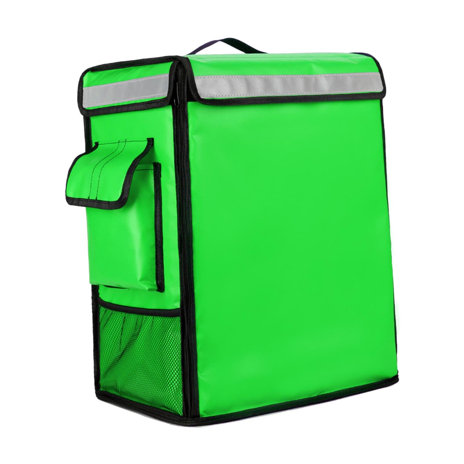 Sharplace Mochila Isotérmica para Reparto de Comida, Bolsa Térmica para Alimentos Fríos Y Calientes, Bolsillos de Malla, Bolsas para Reparto de Pizza, Calentado, Verde, Individual