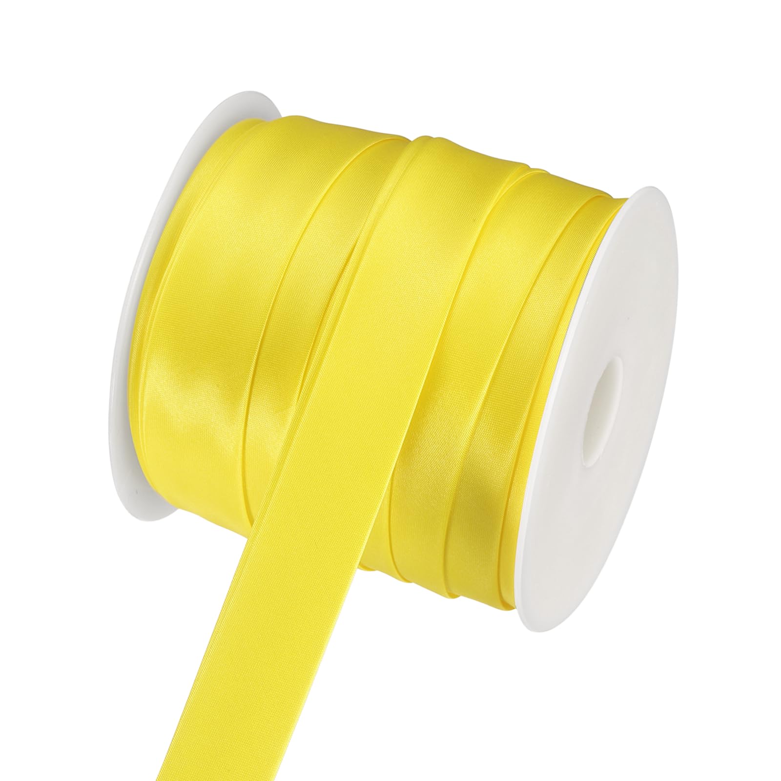 Biais en satin continu double pli jaune clair extra long 22,9 m pour passepoil et reliure nette