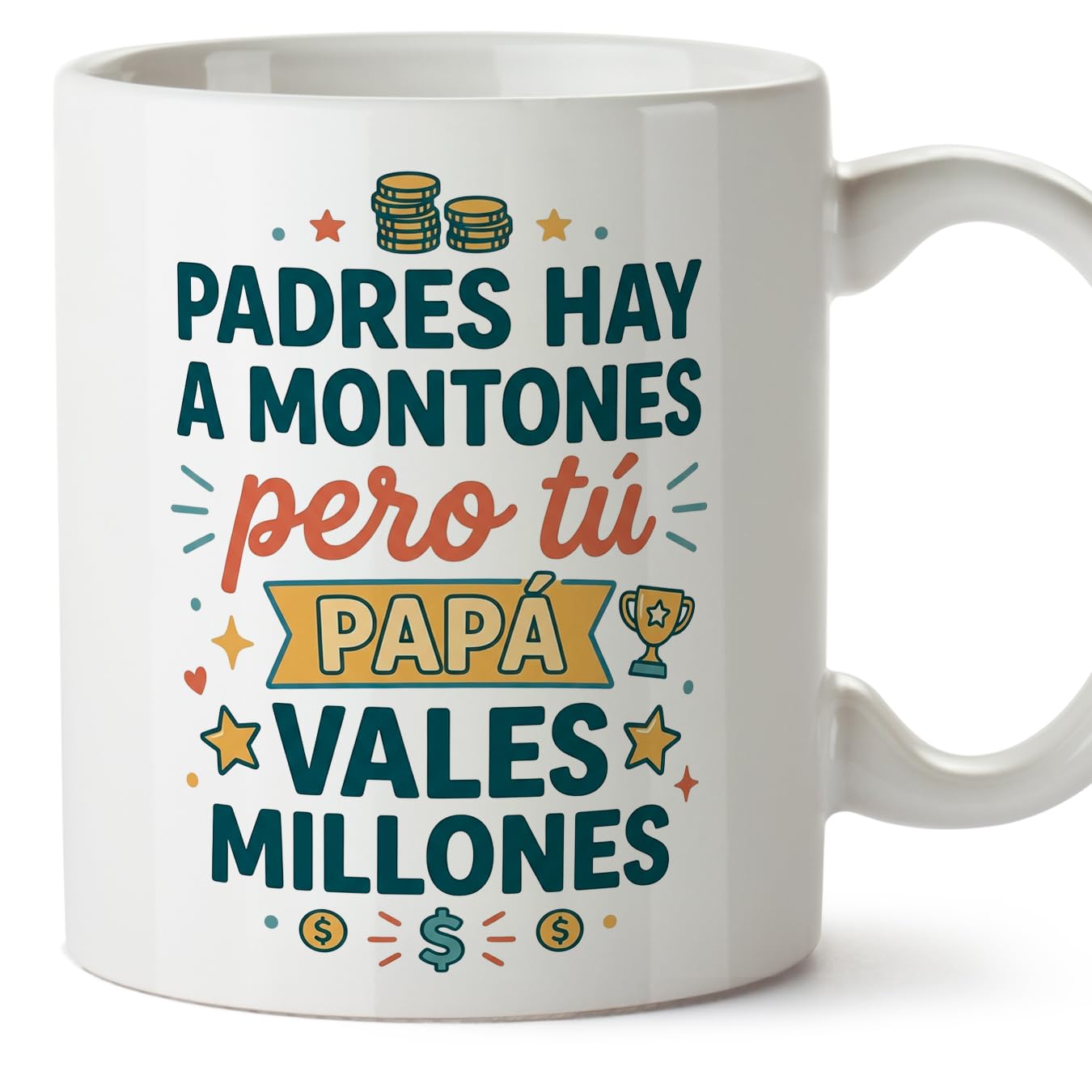MUGFFINS Taza mamá con frase Para la mejor mamá del mundo en Español | regalo madre | 330 Ml 11 oz | Idea original para regalar | progenitores v3 — view 10