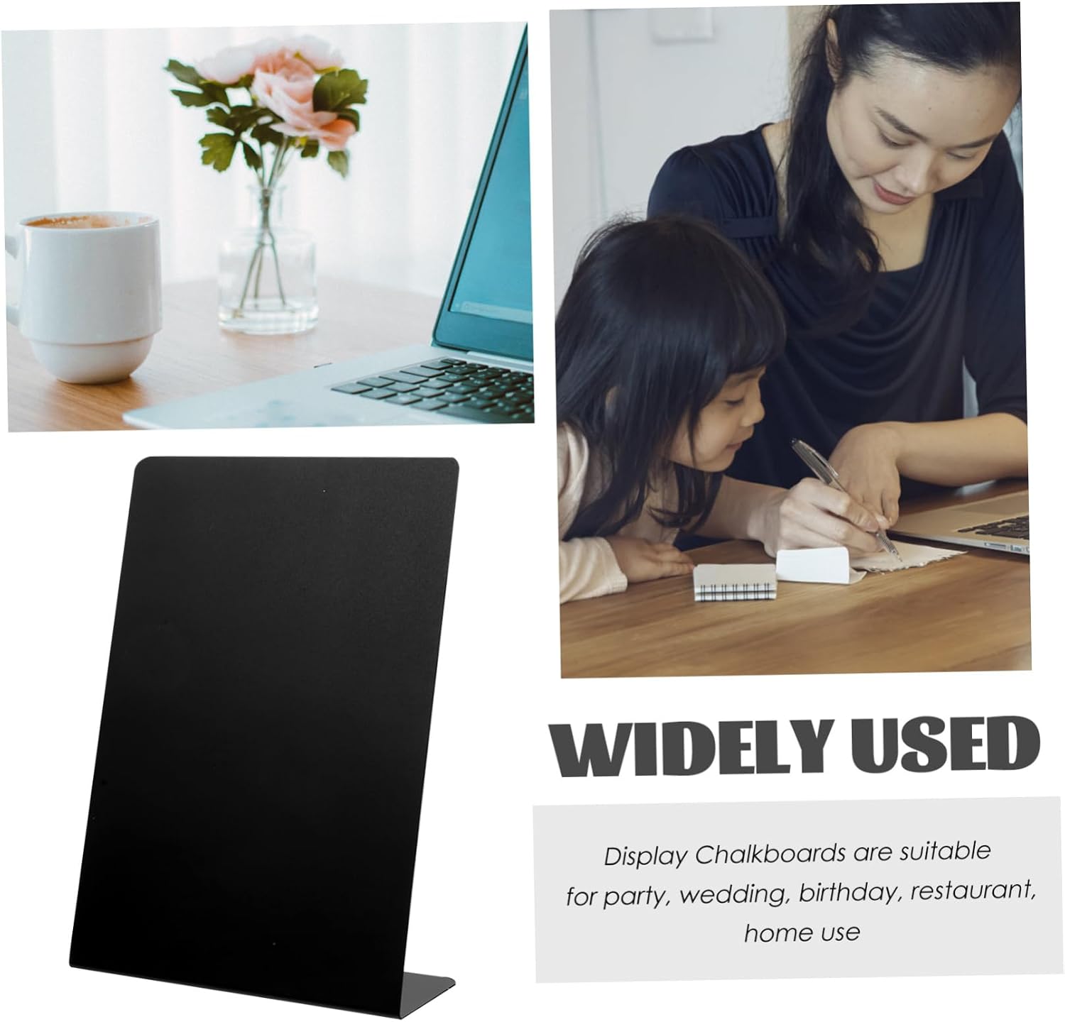 Holibanna 4pcs Mini Signs Decorative Price Boards for Weddings Parties and Restaurants Reusable Shaped Chalkboard Display for Food Labeling and Messages Matte