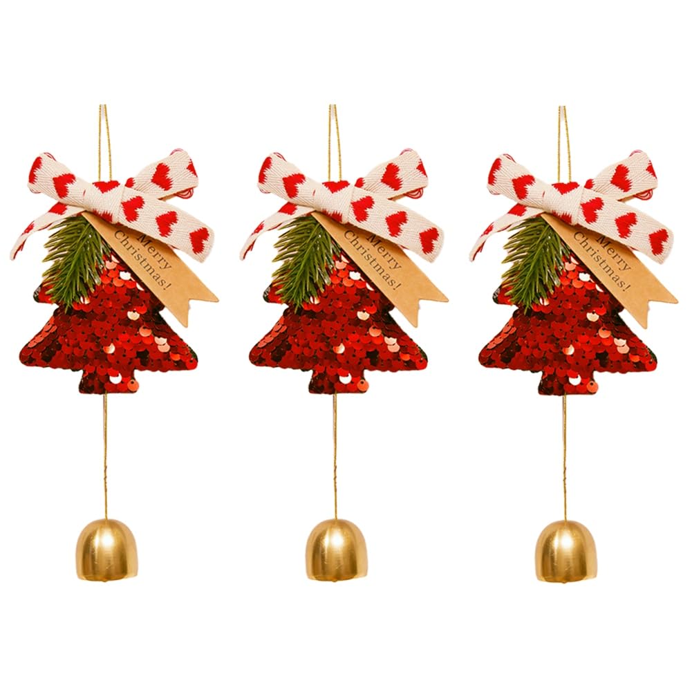 Osmond Christmas Tree Pendant Happy New Year Bell Pendant Merry Christmas Home Decorations Christmas Ornaments Couple Gifts E