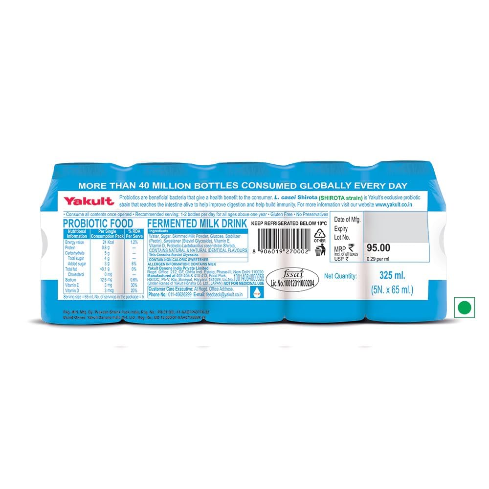 Yakult_Light_Probiotic_Drink_Light_Bottle_65_ml [2.19 Fl Oz]_Pack_of_5