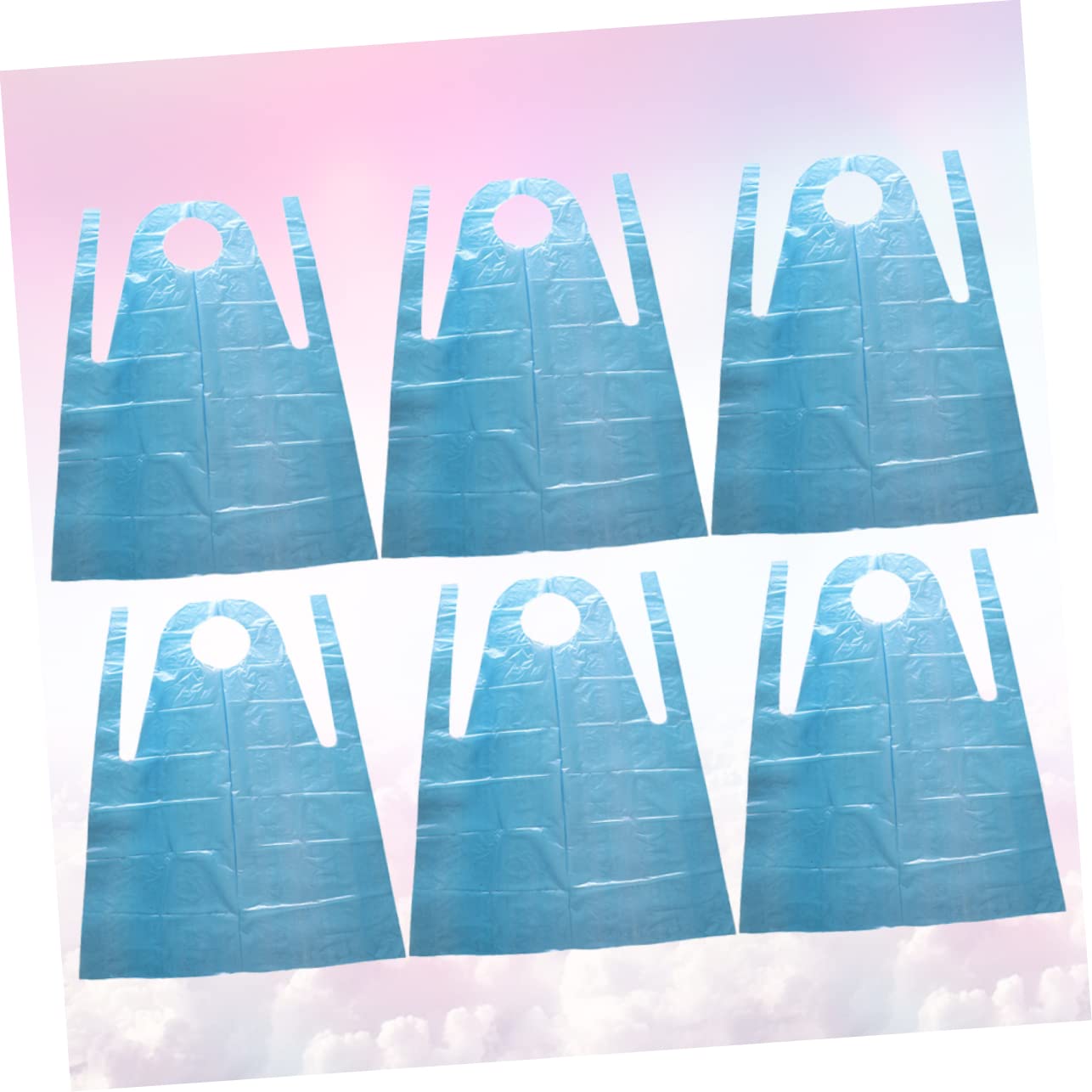 Cabilock 50pcs Disposable Kitchen Aprons Barbecue Cooking Waterproof Plastic Sleeveless for Home Hotel Restaurant