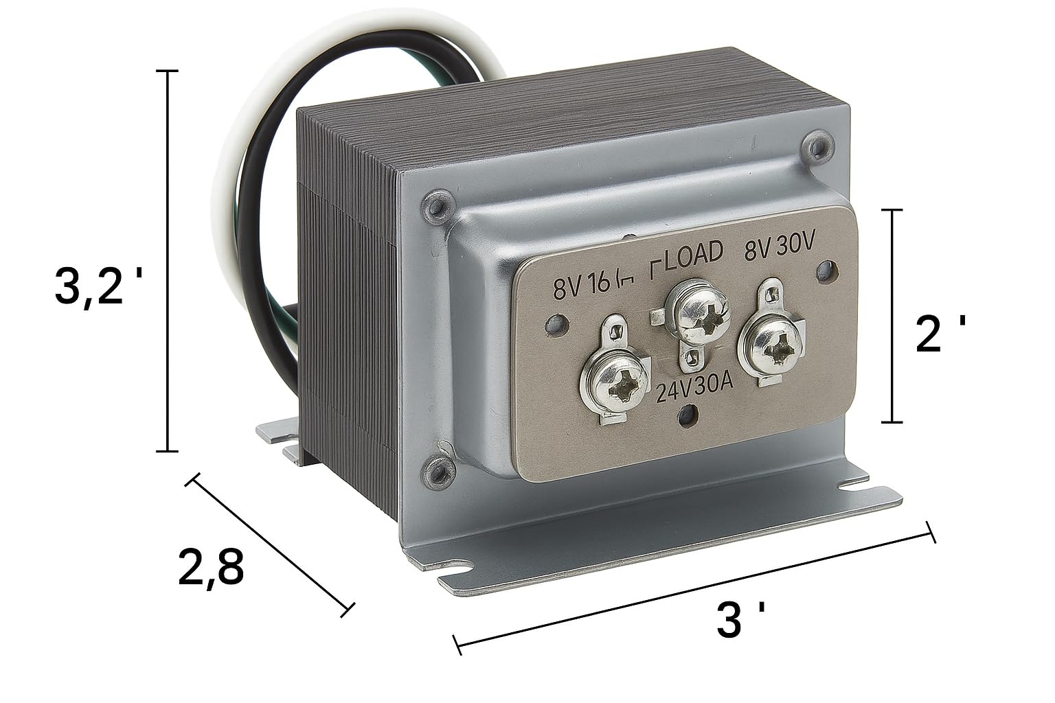 Generic 598 Timbre y transformador de sistema de seguridad, 8/16/24 VAC, 30 VA, montaje en superficie, listado UL