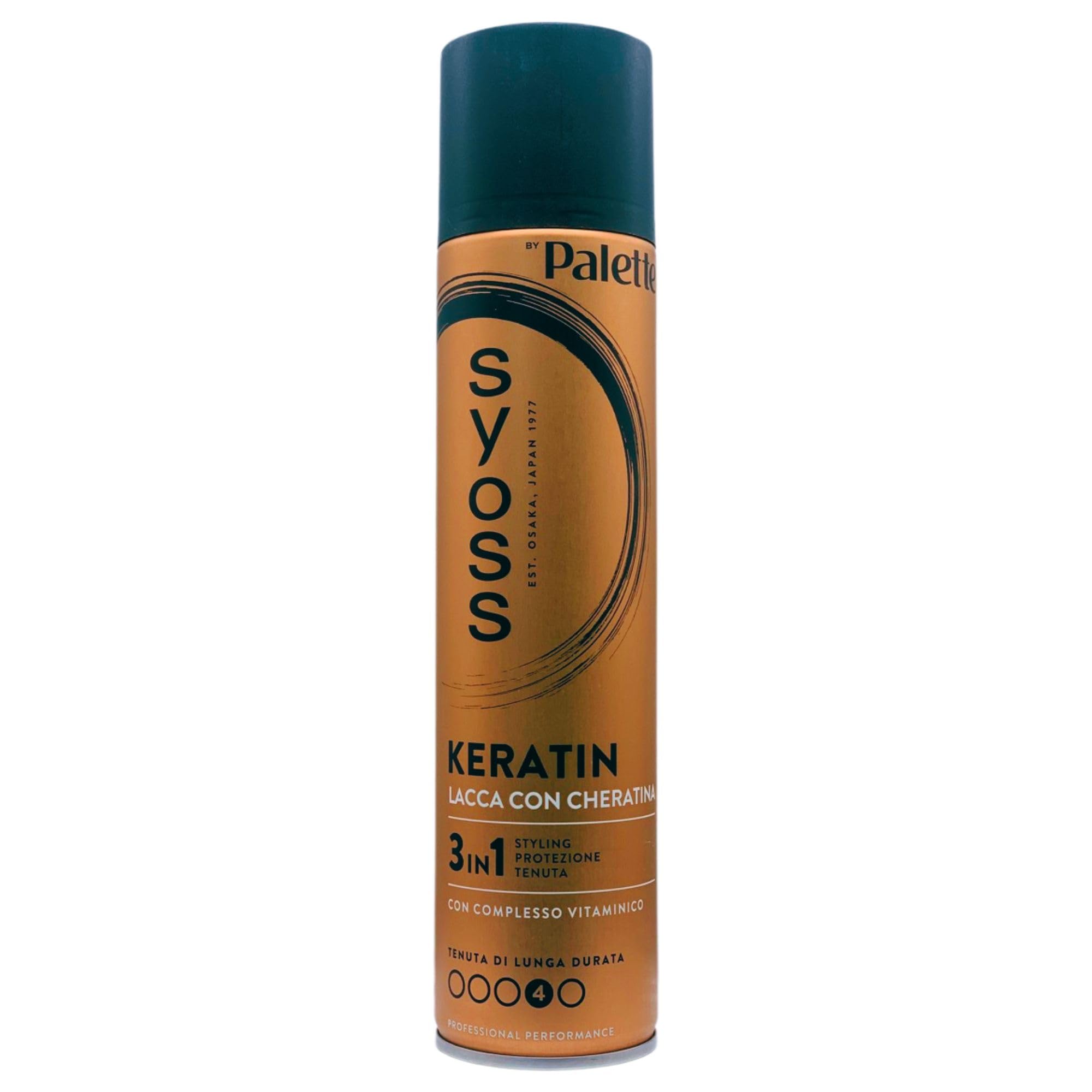 Lacca Con Cheratina KERATIN, Con Complesso Vitaminico Di Lunga Durata. 3In1 Styling, Protezione, Tenuta 300ml (6 Spray)