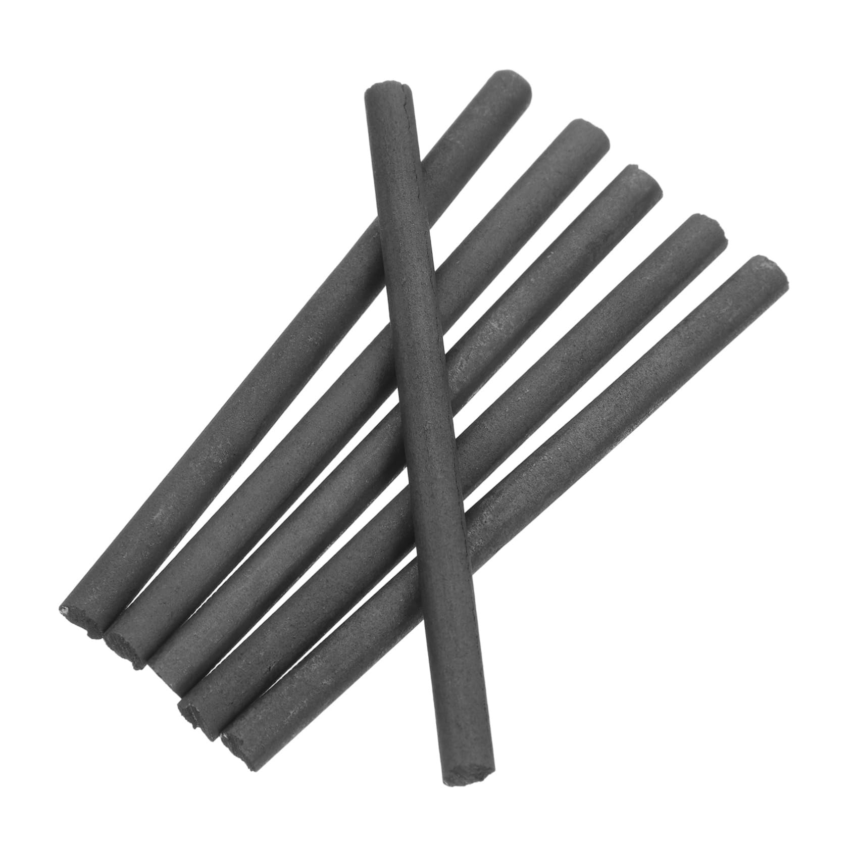 KALLORY 6pc Graphite Stir Stick Set Carbon Rods Electrodes Cylinder Tube Bars for Metallurgy Science