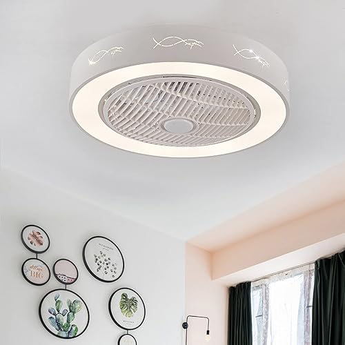 Miniatura 4 de YUEGOO Ventiladores De Techo con Lámparas, Ventilador De Techo con Luz, Lámpara Colgante De Control Remoto Lámpara De Colgante De Metal Moderno En