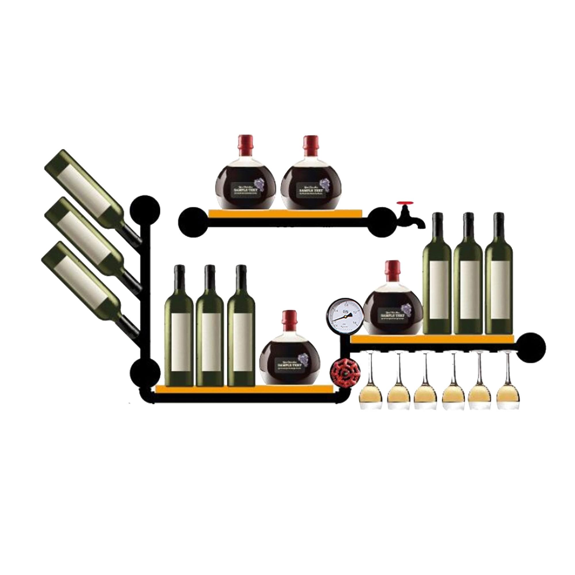 Étagère d'affichage pour bouteilles d'alcool pour libérer l'espace