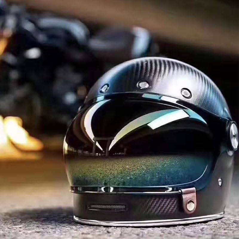 POLLHS Motorcycle Helmet Visor Replacement for Bell Bullitt, Tinted UV Blocking Face Shield, Fog Resistant Riding Visor, Scratch Resistant Visor Lens,A Blue : Automotive