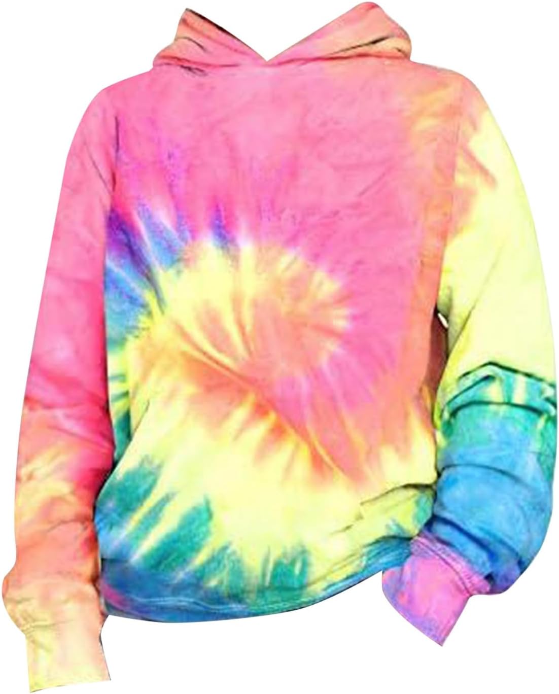 Unisex Kids Hoodie Novelty Tie Dye 3D Printed Boys Girls Lightweight Fall Long Sleeve Pullover Sweatshirt with Pocket