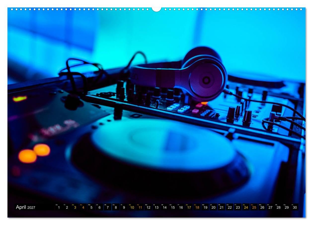 CALVENDO - DJ Liveact (hochwertiger Premium Wandkalender 2027 DIN A2 quer), Kunstdruck in Hochglanz: Atmosphärische Aufnahmen von Dance Clubs, Festivals und DJ-Equipment