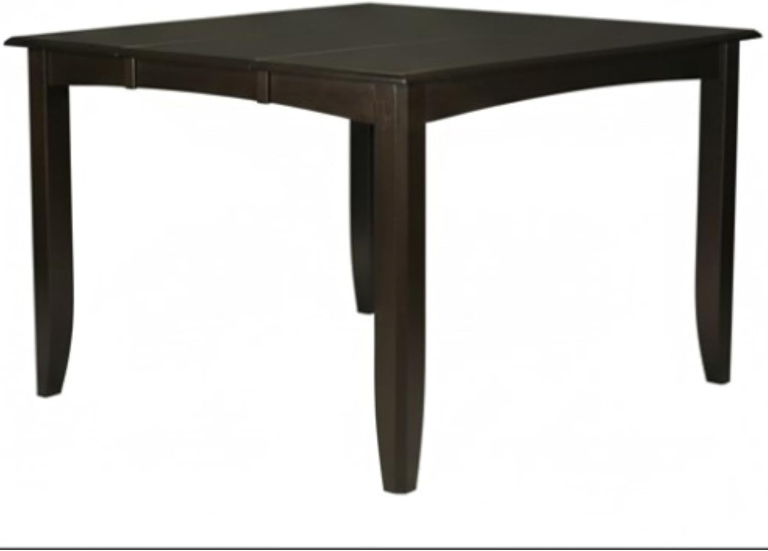 East West Furniture FAT-CAP-TL Fairwind Bar Height Counter Table - a Square Dining Table Top with Butterfly Leaf, 54x54 Inch, Cappuccino