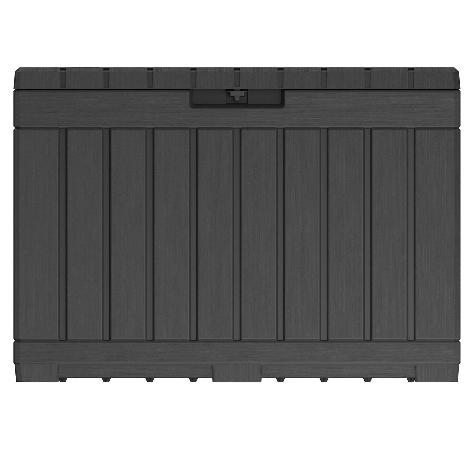 Koll Living Gartenbox Kentwood 190 Liter Stauraum Anthrazit | Aufbewahrungsbox mit Sitzfunktion mit viel Platz für Sitzauflagen, Gartengeräte oder Kinderspielzeug | wasserdicht & gut belüftet