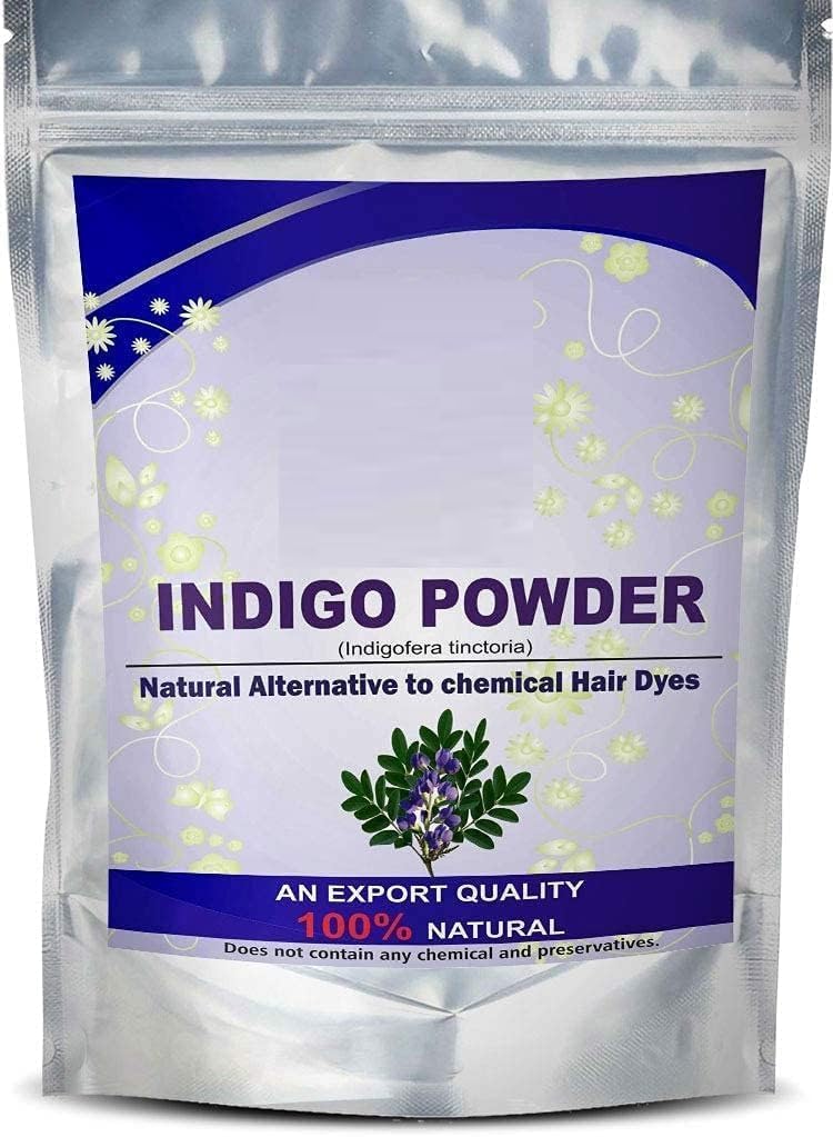 DS Natural Indigo Powder Organic for Hair Black, Pure and Herbal for Hair Color Black & Beard Dye/Color (Indigofera Tinctoria), 227g (Pack of 1)