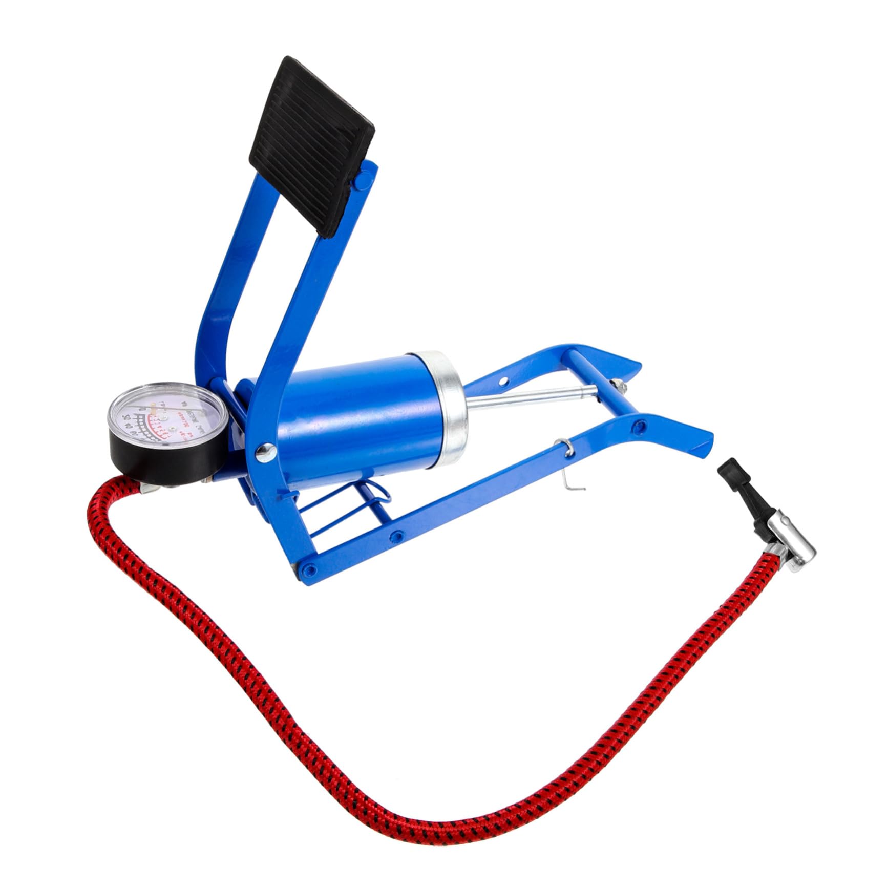 TOYANDONA Hochdruck-Fußpumpe Reifenpumpe Pumpbike Luft Fahrradpumpen für Fahrräder Reifeninflator Standpumpe für Fahrradreifen Standpumpen Inflator Bodenpumpe Eisen Blau