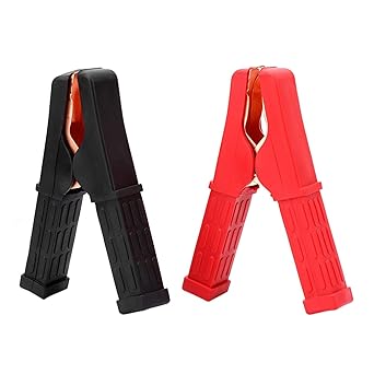 Durable Stable Performance Black & Red Emergency Jumper Cables Clamp, Emergency Wire Clamp Clip, Heat Resistant Safety Insulation for Auto Car Emergency Battery