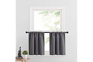 RYB HOME 24" Wide Blackout Curtains