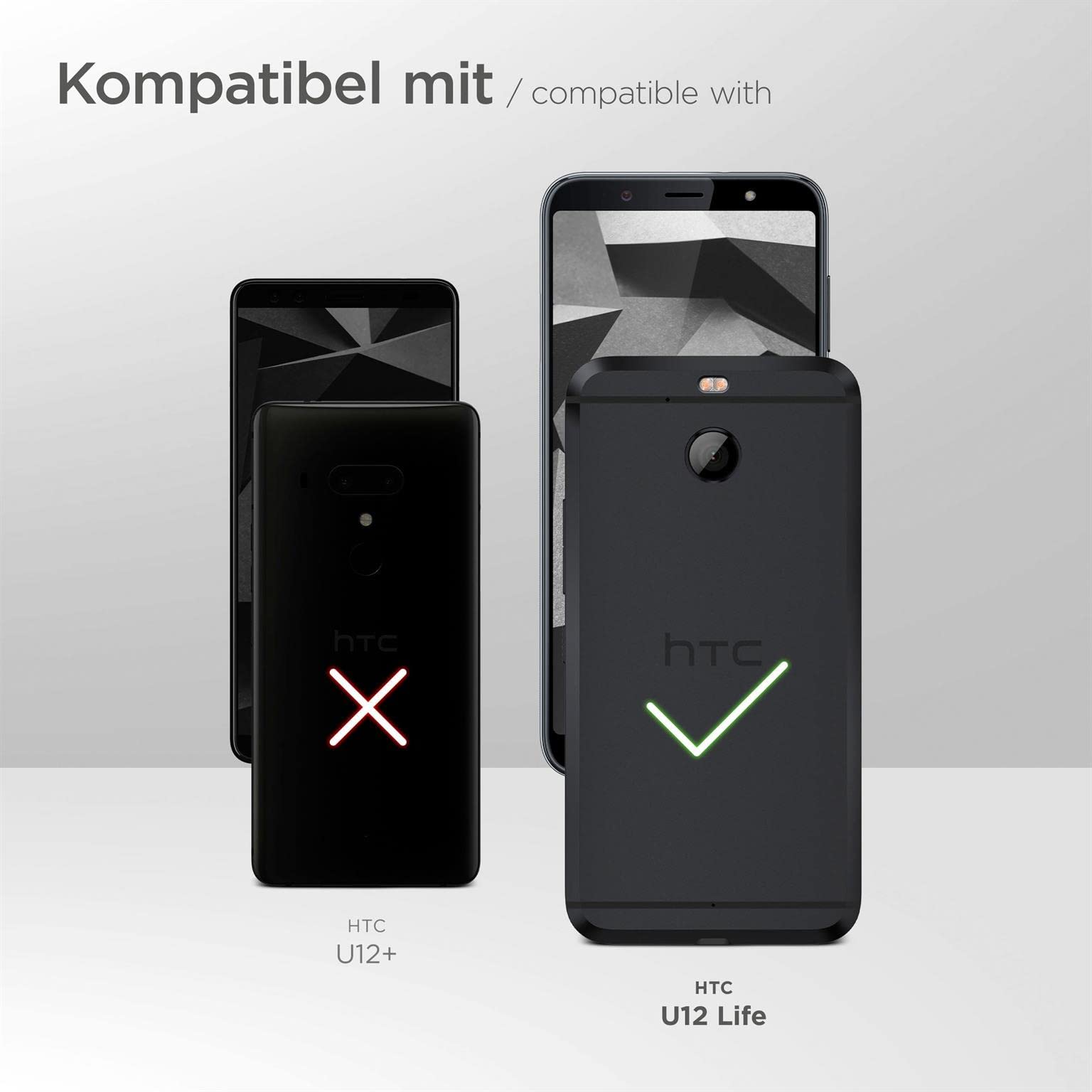 Moex Pellicola In Vetro Opaco 9H Per HTC U12, Antiriflesso E Anti-impronta, Set Di Protezione