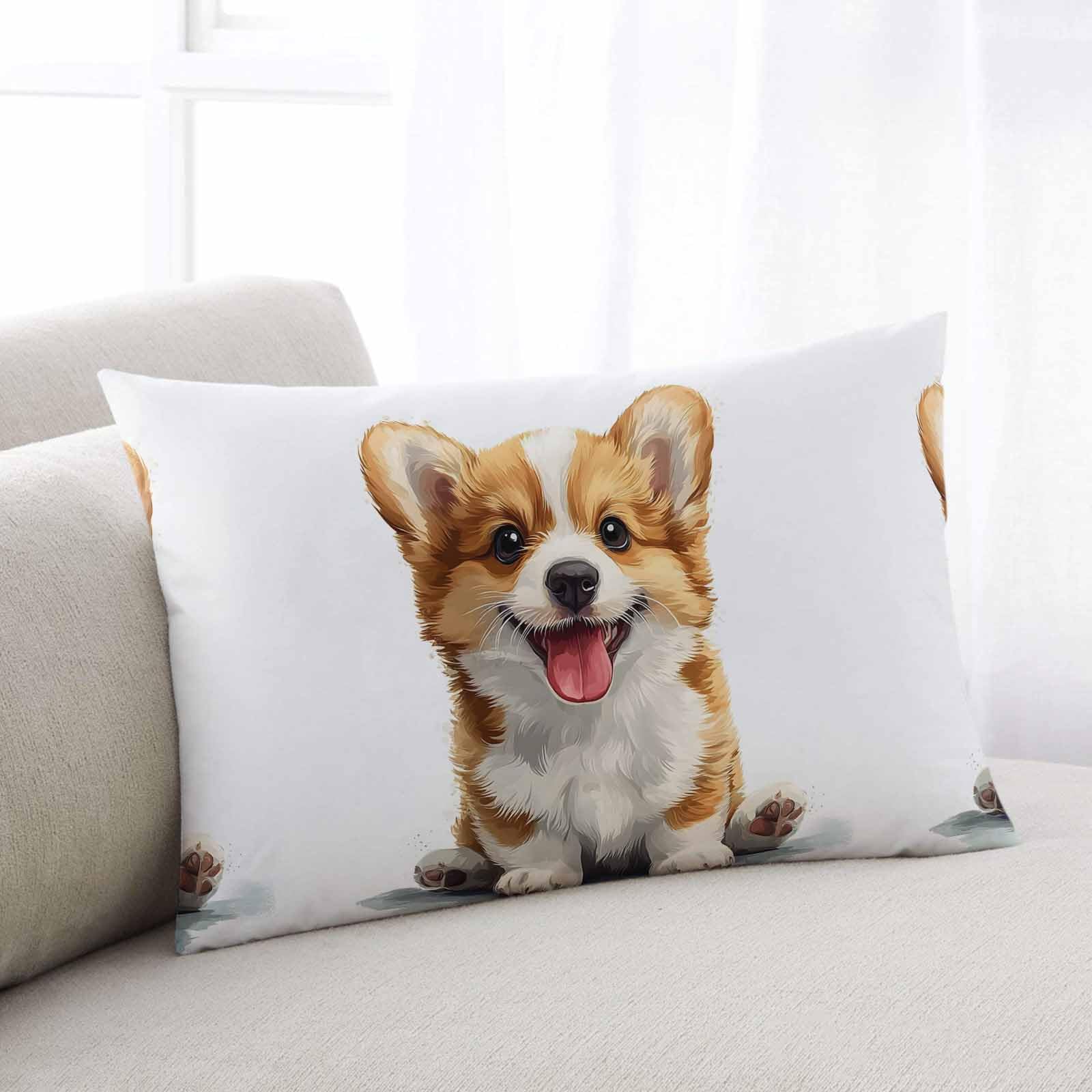 Pillowcase 24x36 Inch - Body Cute Cartoon Style Puppy 3 Soft Brushed Microfiber Pillow Covers with Hidden Zipper Closure Bed Pillow Shams for Bedroom Sofa Car, 1pcs