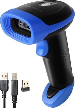 Handheld Bluetooth Wireless 2D 1D CCD Barcode Scanner, Portable QR Code Bar Code Reader for Supermarket Warehouse POS Inventory