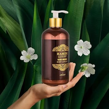 Hamidi Luxury Oud Musk 500ML (16.9 OZ) Ultra Moisturizing Lotion For Dry Skin Nourishing And Replenishes Dry Skin A Sweet Fragrance, Body Lotion for Radiant Skin
