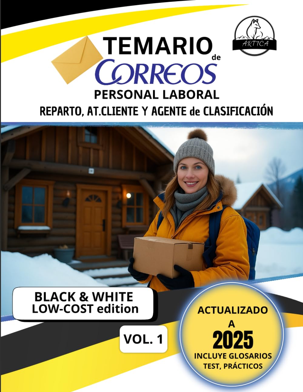 TEMARIO de CORREOS: PARTE 1 (BLACK & WHITE EDITION) LOW COST: Temario de correos actualizado, parte 1 en blanco y negro