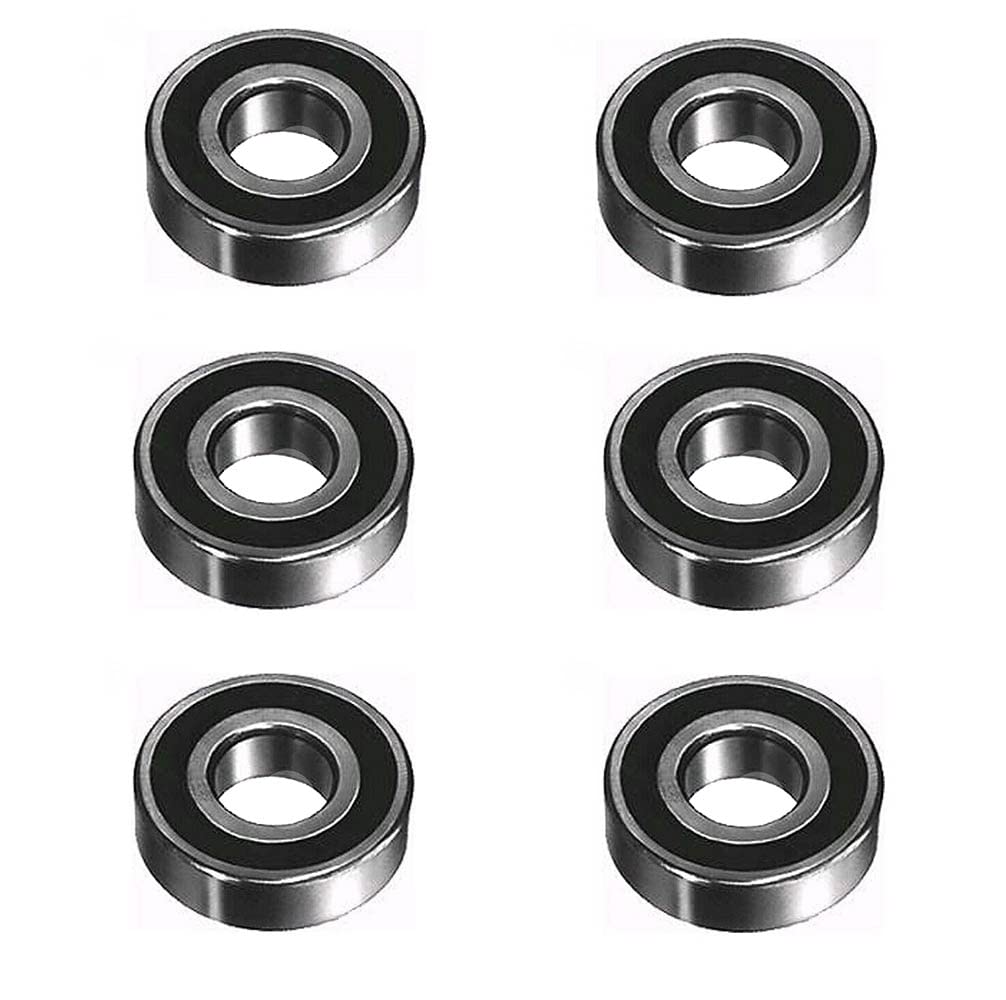 442 Ball Bearing Replacement for Rotary MTD AYP Roper Sears Craftsman John Deere Toro 741-0919 941-0919 941-0919A 941-0919B 129895 532129895 JD7677R 251-297 251-318, 25/32" x 1-27/32", 6-Pack