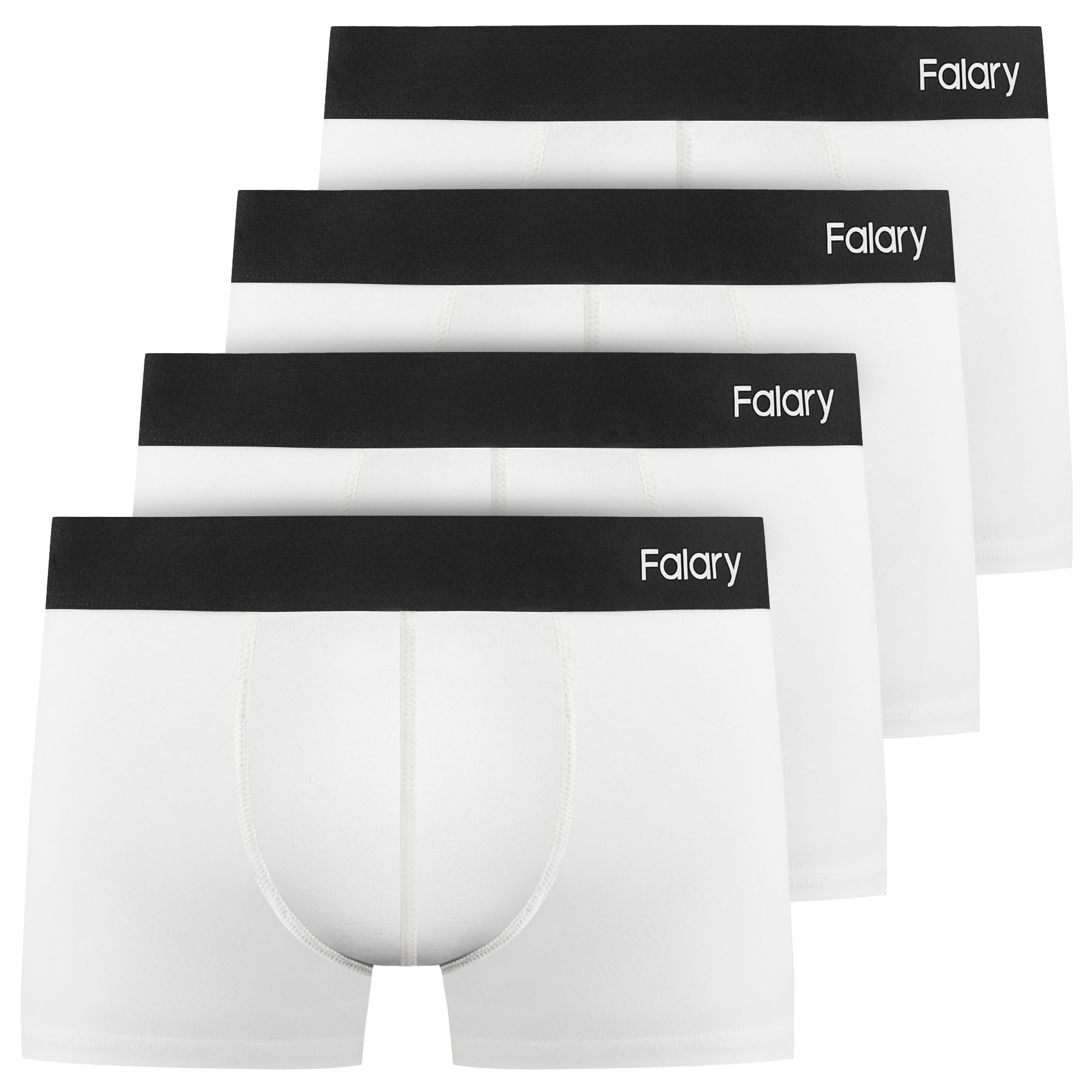 FALARY Boxershorts Herren Männer Unterhosen Bio Baumwolle Men Retroshorts Unterwäsche Boxer 4er Pack