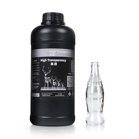 review NOVA3D High Transparent 3D Resin Non-Yellowing 405nm photopolymer Resin Clear Like Glass for LCD 3D Printing, 500g