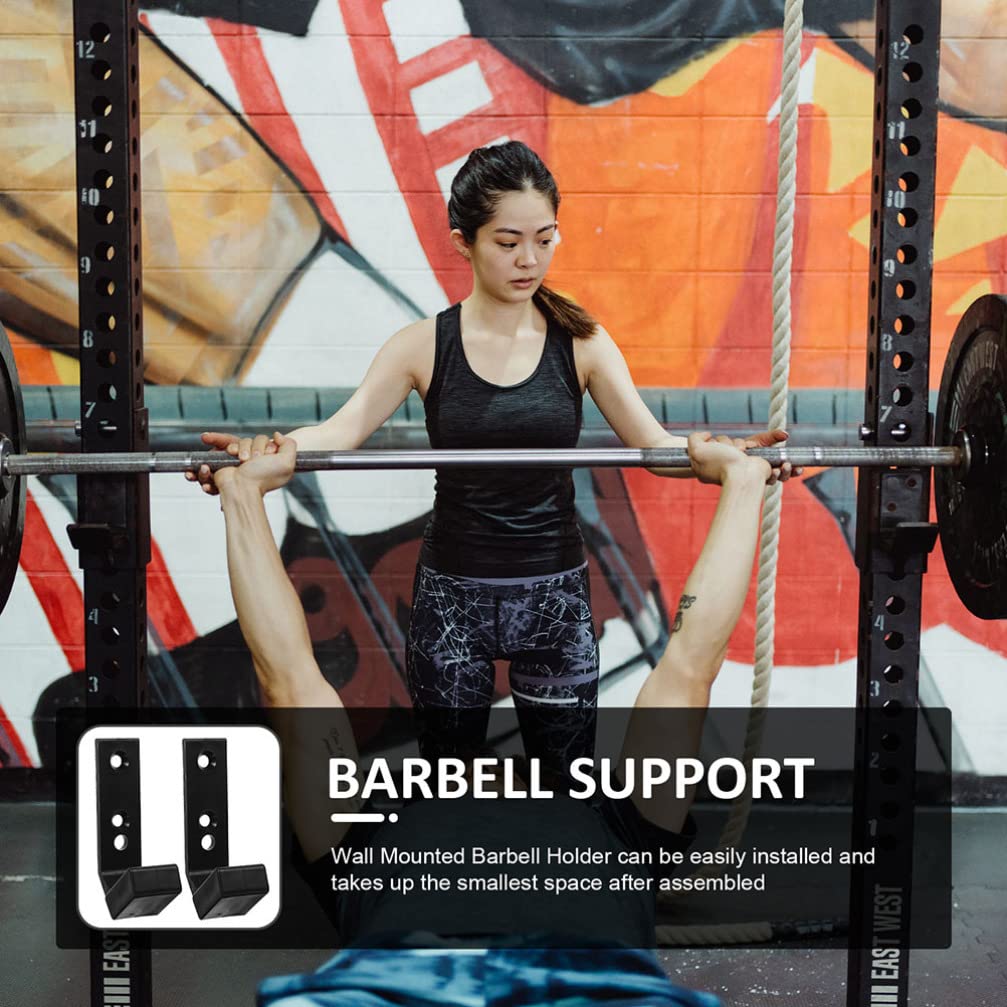 BESPORTBLE J-Hooks Supporto per Bilanciere per Rack di Potenza E Squat Porta Bilanciere Supporto per Barra Sospesa Attacco per Rack Squat per Presse per Sollevamento Pesi 4 Pezzi