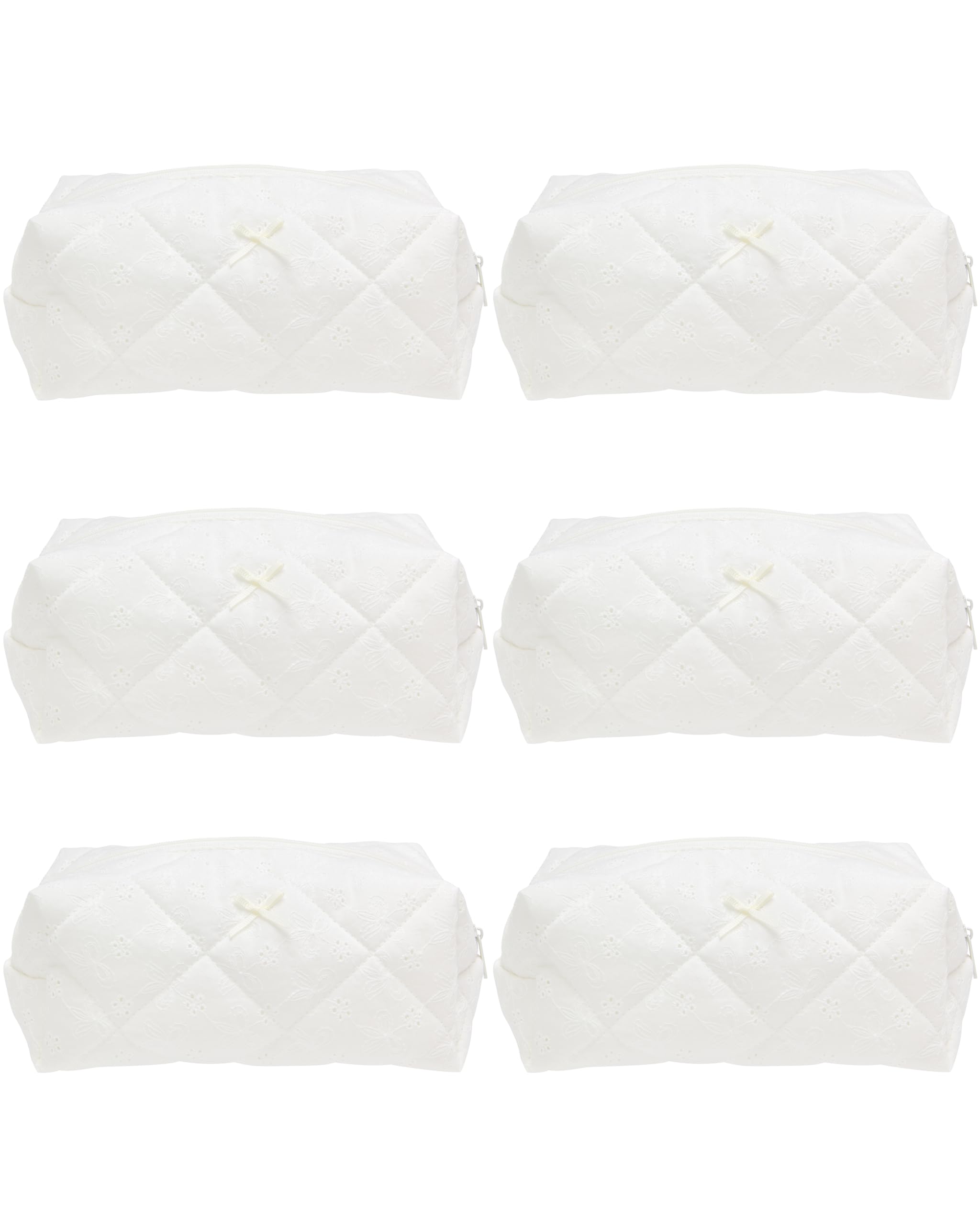 PAZIMIIK 6-teiliges gemütliches Make-up-Taschen-Set, Reise-Kosmetiktasche für Damen, weiche Kulturbeutel, ästhetischer Make-up-Organizer, tragbar, große Reißverschlusstasche für Hautpflege