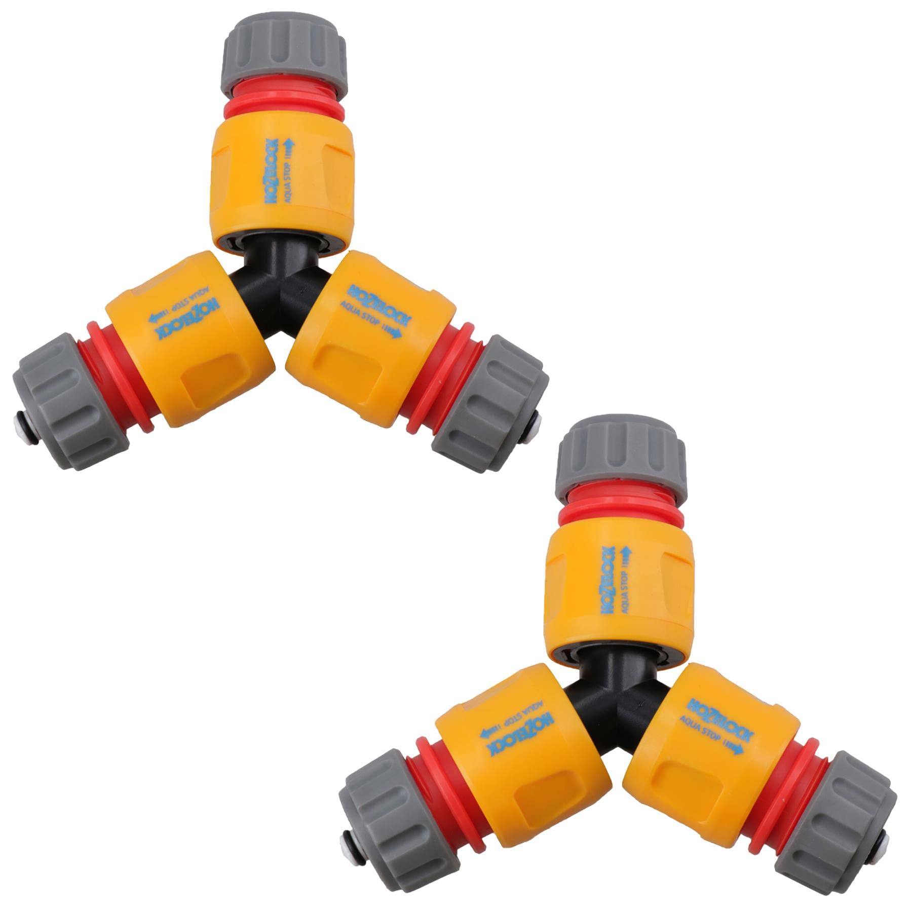 3 Way Garden Hose Pipe Coupler Connector Joiner + 3 Quick Release Fittings 2pk